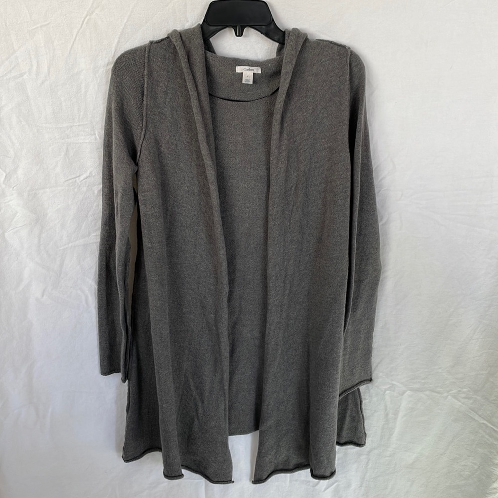 Caslon Grey Hooded Cardigan